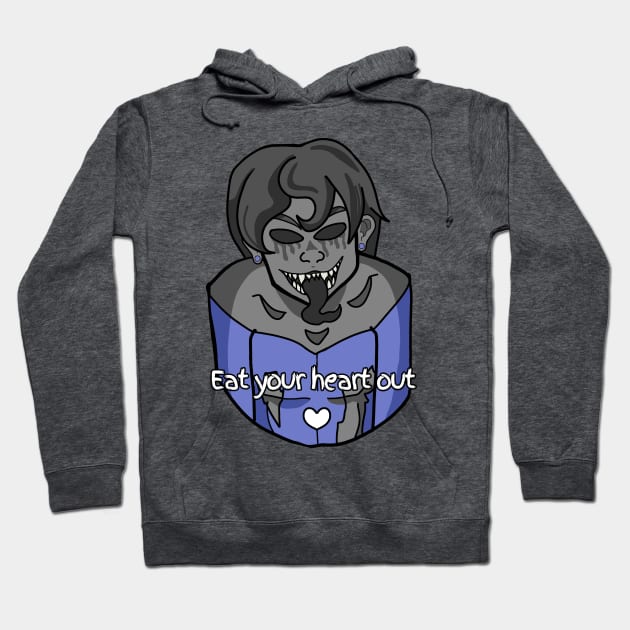 Eyeless Jack with Text Hoodie by Media By Moonlight